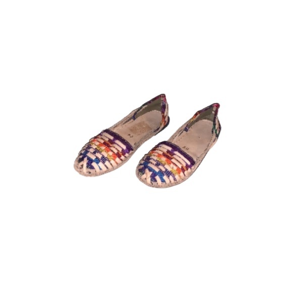 Hand Crafted Shoes - 🆕 Handmade Boho Woven Leather and Textile Flats - Women’s Size 39